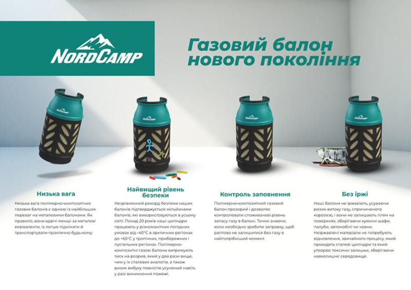 Купити Композитний газовий балон Nord Camp 12.5л