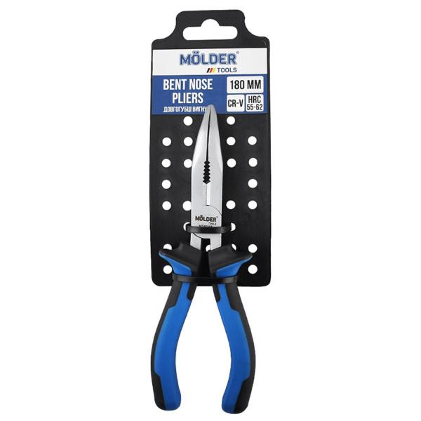 Купити Довгогубці Molder вигнуті Cr-V 180мм, двокомпонентна ручка