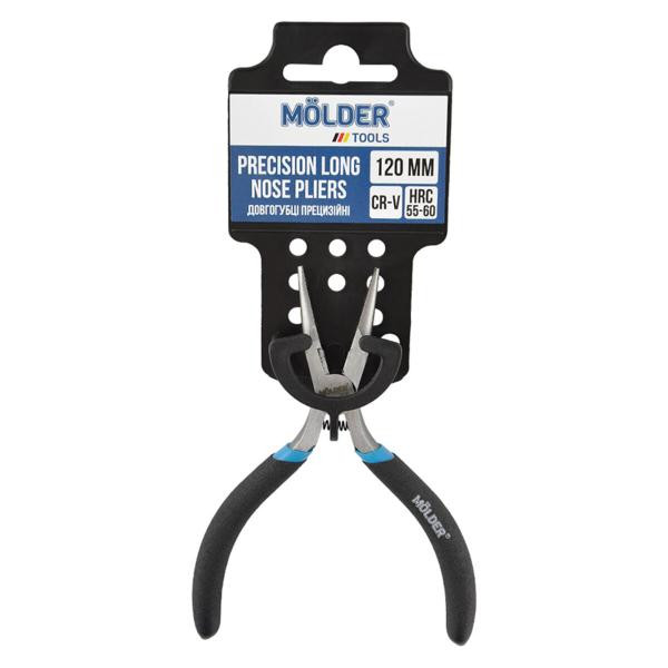 Купить Долгогубцы Molder прецизионные Cr-V 120мм, прорезиненная ручка