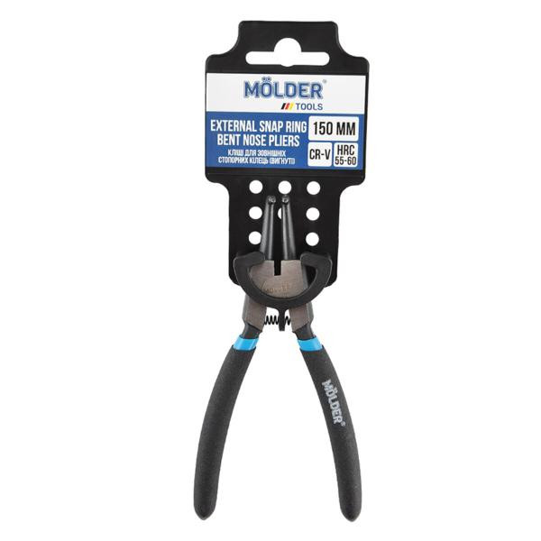 Купить Клещи Molder для наружных стопорных колец, изогнутые Cr-V 150мм
