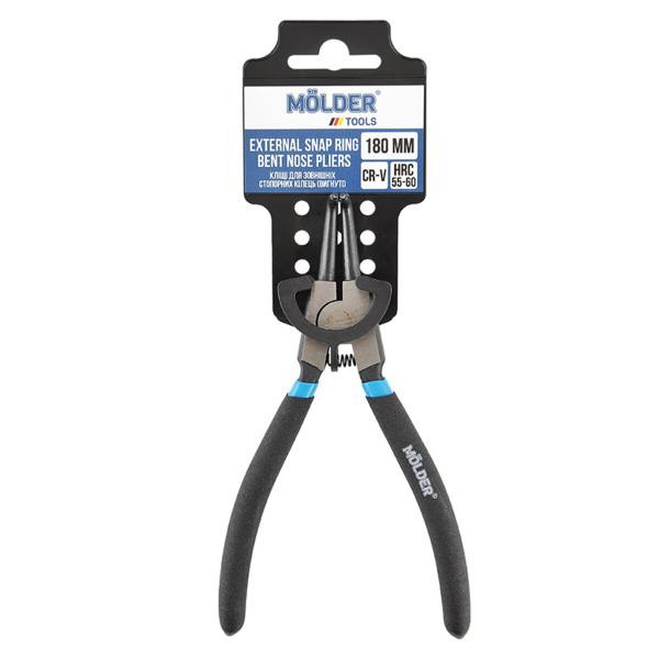 Купить Клещи Molder для наружных стопорных колец, изогнутые Cr-V 180мм