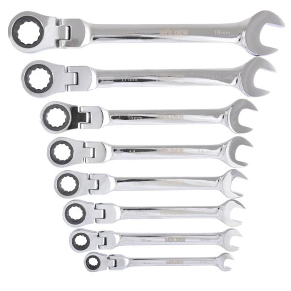 Купить Набор ключей Molder с трещоткой и карданом CR-V, 8шт