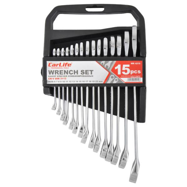 Купити Набір ключів Carlife CR-V, 6-22мм, 15шт
