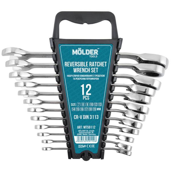 Купити Набір ключів Molder CR-V (7-8-9-10-12-13-14-15-16-17-18-19мм), 12шт