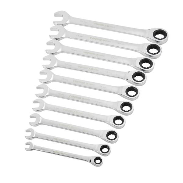 Купить Набор ключей Winso PRO комбинированные с трещоткой CR-V 10шт (8-10-12-13-14-15-17-19мм)