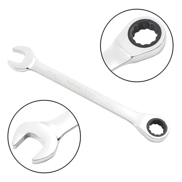 Купить Набор ключей Winso PRO комбинированные с трещоткой CR-V 10шт (8-10-12-13-14-15-17-19мм)