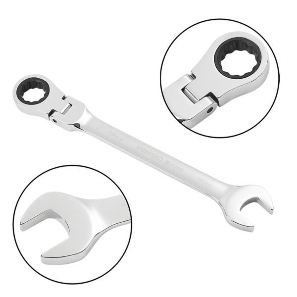 Купити Набір ключів Winso PRO комбіновані з тріскачкою та карданом CR-V 8шт (8-10-12-13-14-15-17-19мм)