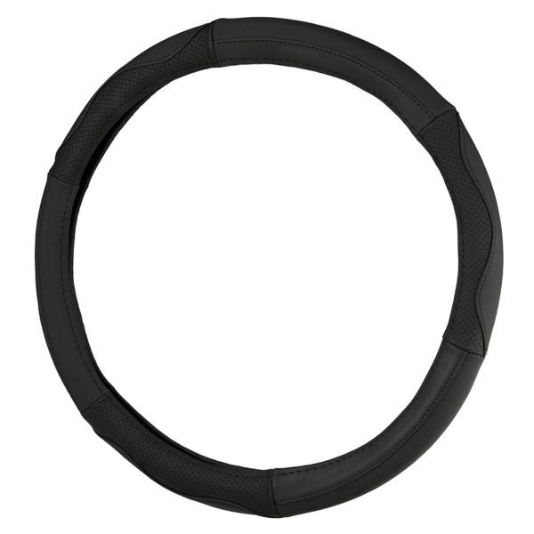 Купити Чохол на кермо Carlife 37-39см, шкіра, чорний SW243M