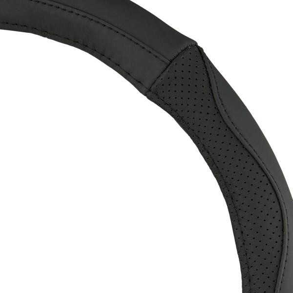 Купить Чехол на руль Carlife 39-41см, кожа, черный SW243L