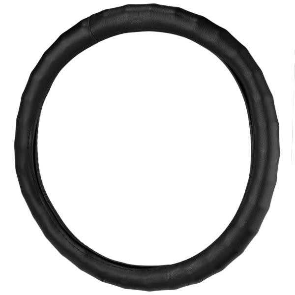 Купити Чохол на кермо Carlife 37-39см, екошкіра, чорний, один шов SW142M