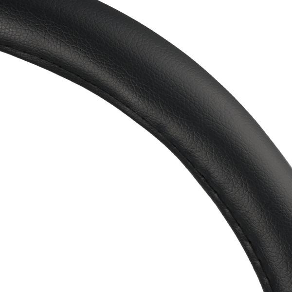 Купити Чохол на кермо Carlife 37-39см, екошкіра, чорний, один шов SW140M