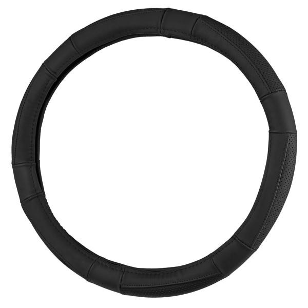 Купити Чохол на кермо Carlife 39 - 41см, шкіра, чорний SW241L