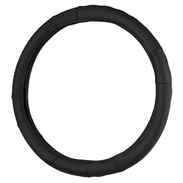 Купити Чохол на кермо Carlife 39 - 41см, шкіра, чорний SW244L