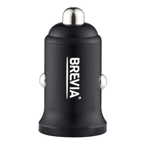 Купити Автомобільний зарядний пристрій Brevia ePower DualChargeLED 38W 1xUSB-C+1xUSB-A чорний