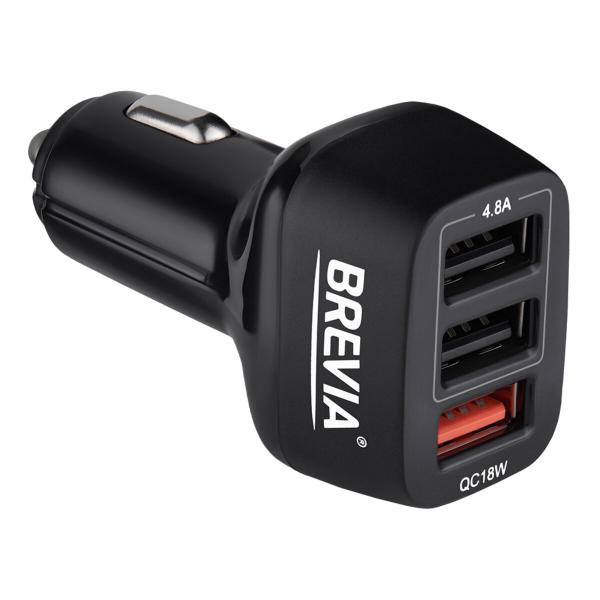 Купить Автомобильное зарядное устройство Brevia ePower TriDrive 42W 3xUSB-A черный