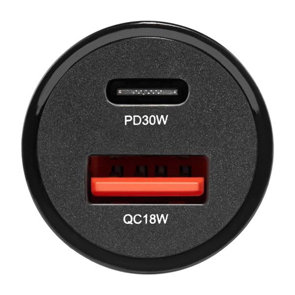 Купити Автомобільний зарядний пристрій Brevia ePower DualCharge 30W 1xUSB-C+1xUSB-A, чорний