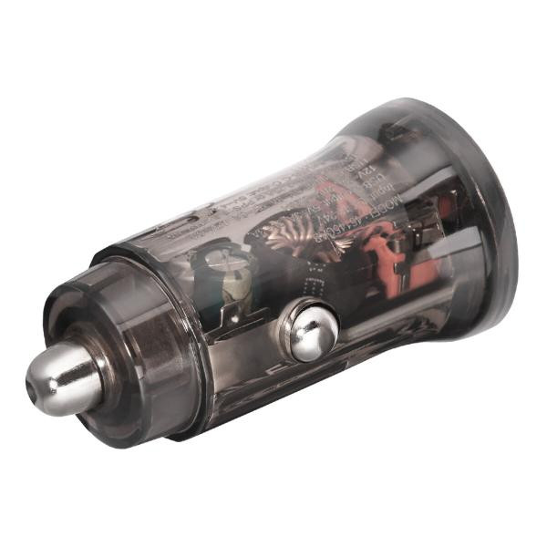 Купити Автомобільний зарядний пристрій Brevia ePower DualCharge 45W 1xUSB-C+1xUSB-A, прозорий чорний