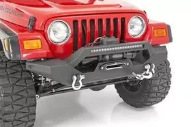 Купити Передній бампер під лебідку і LED 20"  Rough Country - Jeep Wrangler TJ/LJ 97-06