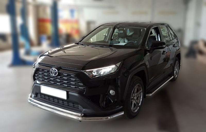 Купити Передній захист F3-10 (нерж) для Toyota Rav 4 2019- рр