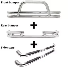 Buy Bumper Set and Stainless steel Smittybilt - Jeep Wrangler JK 07-18