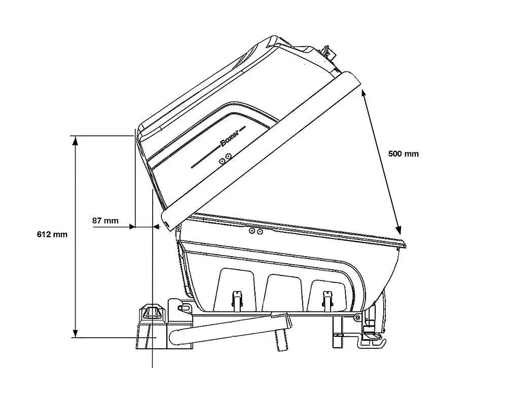 Купити Бокс на фаркоп Hapro Boxer L (Hexagon Black) HP 37500