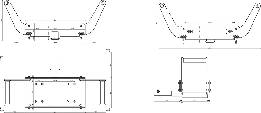 Купити Монтажна плита вигнута Dragon Winch для лебідок DWM 12000-13000