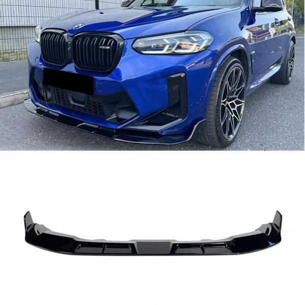 Купити Передня Lip накладка (для F97 2022-2024, чорний глянець) для BMW X3 G01 2018- рр