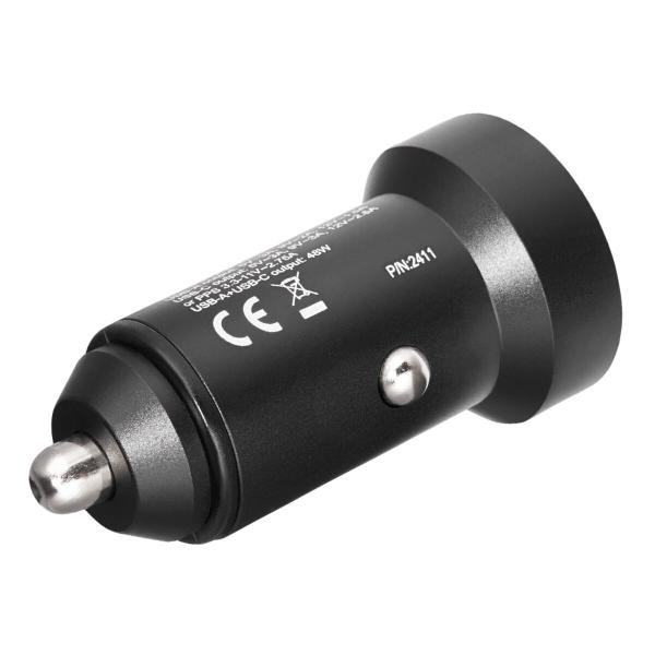 Купити Автомобільний зарядний пристрій Winso PRO 48W 1xUSB-C+1xUSB-A, display, metal