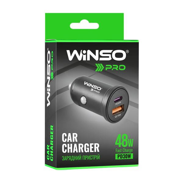 Купити Автомобільний зарядний пристрій Winso PRO 48W 1xUSB-C+1xUSB-A
