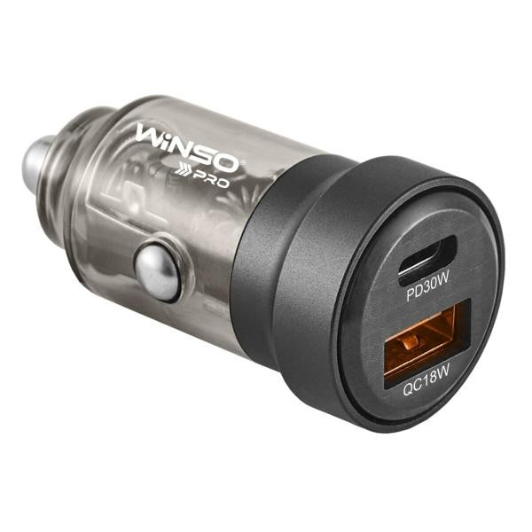 Купити Автомобільний зарядний пристрій Winso PRO 30W 1xUSB-C+1xUSB-A