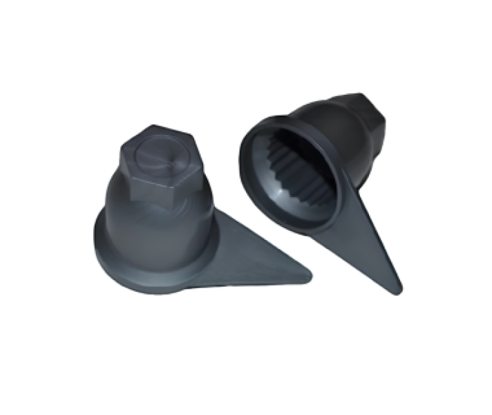 Купити Ковпачок-стрілка на гайку колеса, сірий, 33 mm Пластик Україна (1103314021)