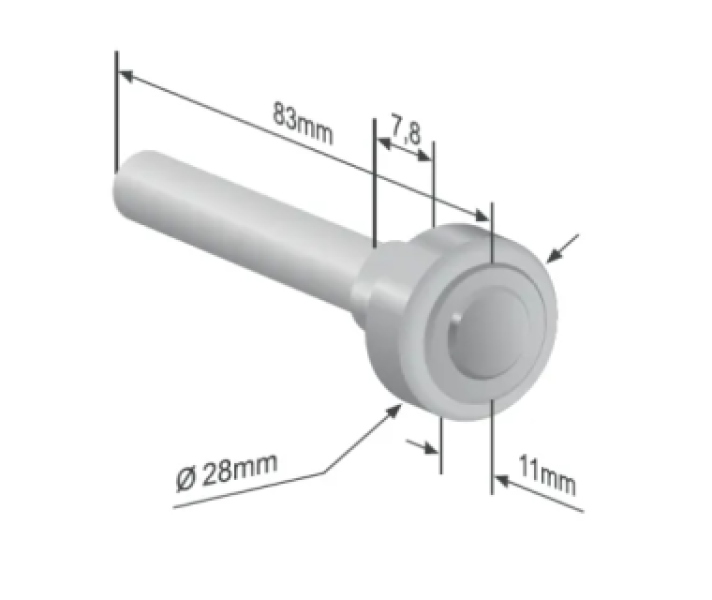 Купить Ролик зсувного даху Ø28x11x83 Цинк Польща (1164626)