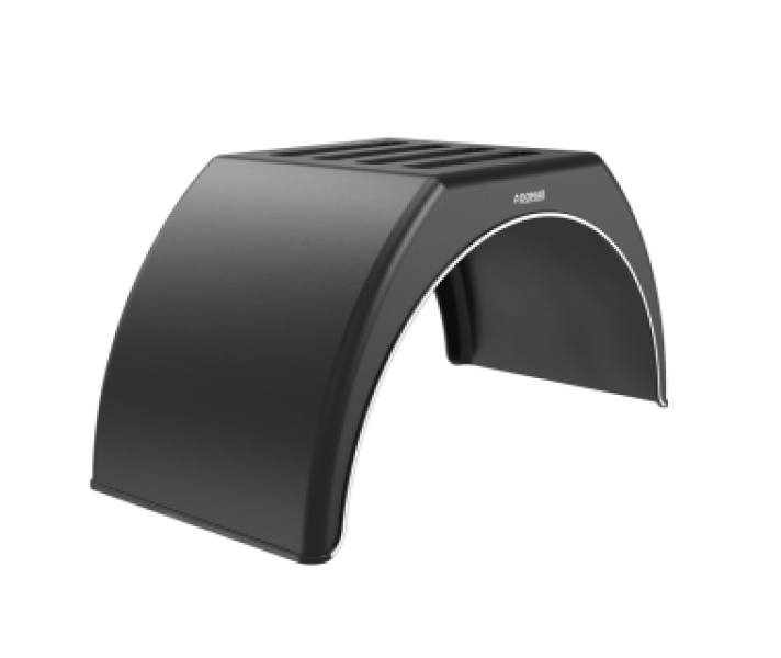 Купити Крило пластикове на причіп з білою смугою Domar DK3115, B=450 мм Domar Пластик Італія (DK3115)