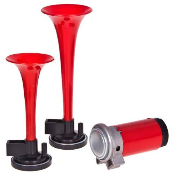 Купити Сигнал повітряний CA-10720/Еlephant/2-дудки пластик,червоний 12V/165мм,215мм