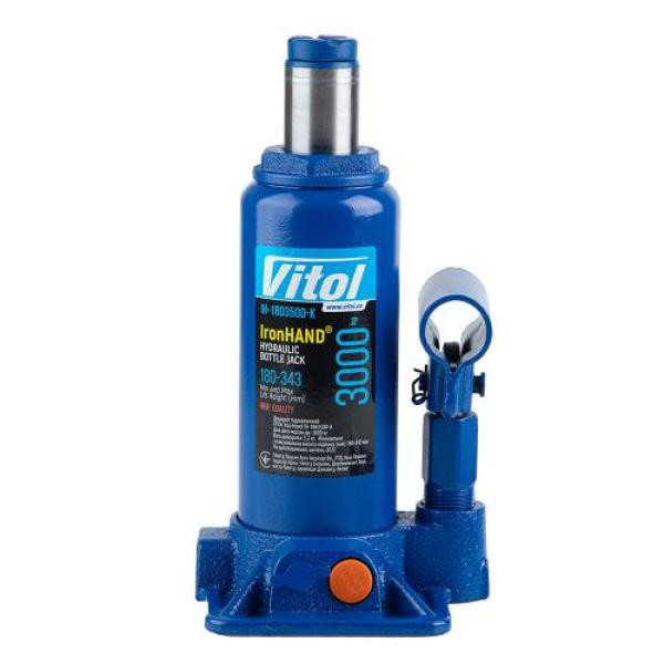 Купити Домкрат гідравлічний  телескоп  3 т чемодан. Висота піднімання  180-343 мм 3,1кг Iron Hand (IH-180350D-K)