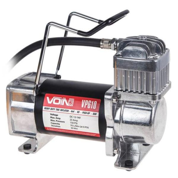 Купити Компресор автомобільний "VOIN" VP-610 150psi/23Amp/70л/клеми