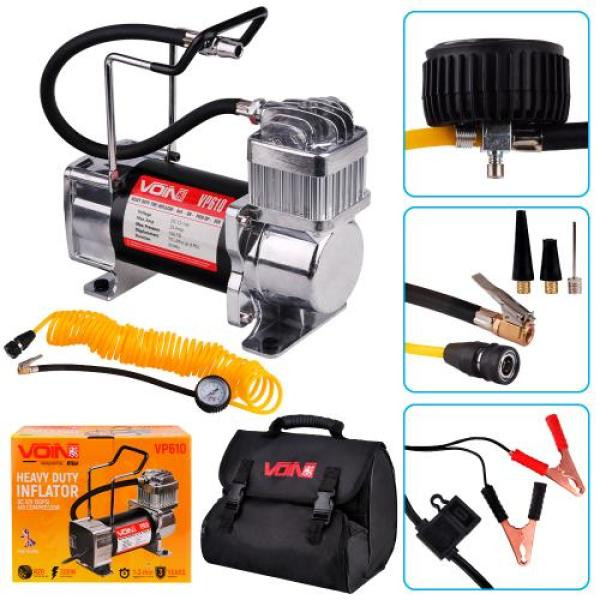 Купити Компресор автомобільний "VOIN" VP-610 150psi/23Amp/70л/клеми