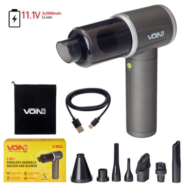 Купить Пилосос "VOIN" V-85CL 130W/АКБ-3x2500mAh/вологе та сухе чищення/сумка