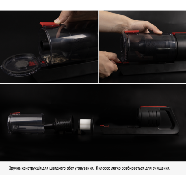 Купить Пилосос "VOIN" V-80 120W/Turbo щітка/Led ліхтар/вологе та сухе чищення/сумка