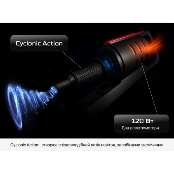 Купить Пилосос "VOIN" V-80 120W/Turbo щітка/Led ліхтар/вологе та сухе чищення/сумка