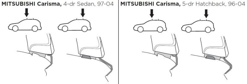 Купити Монтажный комплект Thule 1081 для Mitsubishi Carisma (mkI) 1995-2004 (TH 141081)