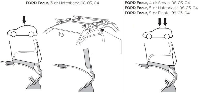 Купити Монтажный комплект Thule 1129 для Ford Focus (mkI)(hatch/sedan/wagon) 1998-2007 (TH 141129)