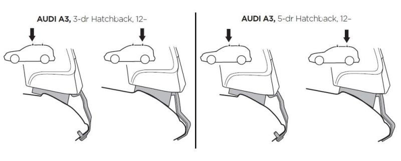 Купити Монтажный комплект Thule 1708 для Audi A3/S3/RS3 (mkIII)(hatch) 2012-2020 (TH 141708)