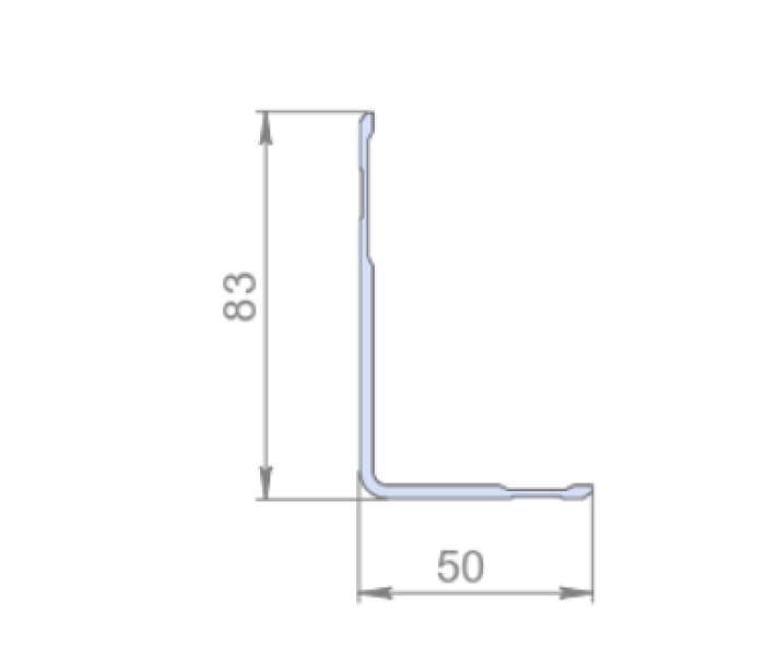 Купити Алюмінієвий профіль, 83х50 Алюміній Україна (2700678915)