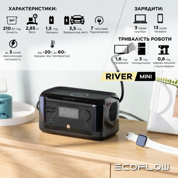 Купить Зарядная станция EcoFlow RIVER mini (210 Вт·ч)