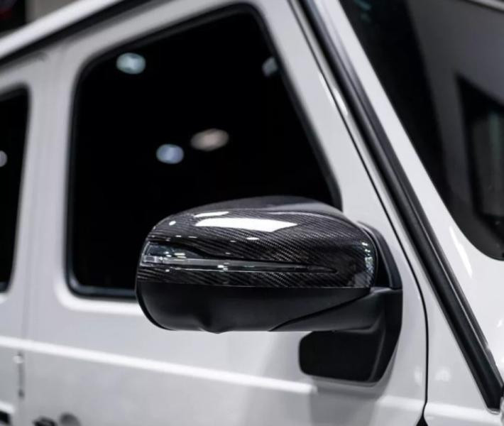Купити Накладки на дзеркала Carbon (2 шт) для Mercedes G сlass W463 2018-2024 рр