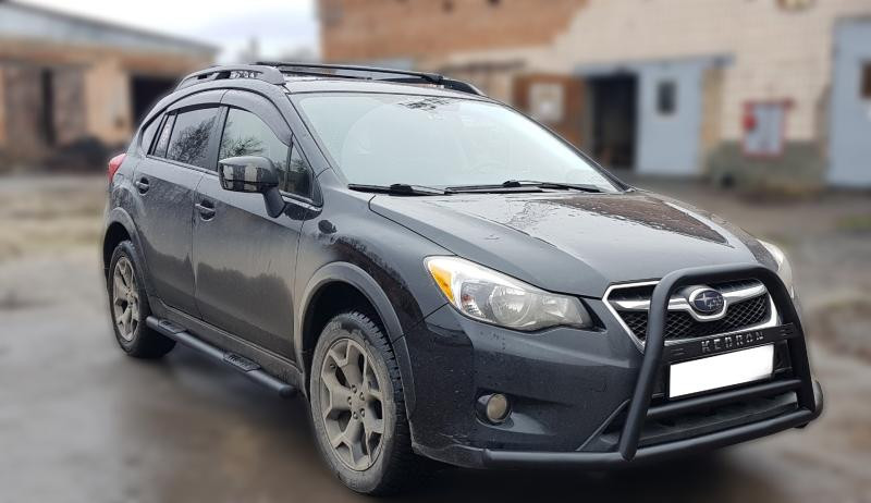 Купити Кенгурятник F1-71 Black (нерж) для Subaru XV 2011-2017 рр