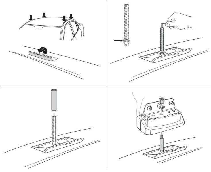 Купити Монтажный комплект Thule 3153 для Tesla Model S (mkI)(со стеклянной крышей) 2015→ (TH 183153)