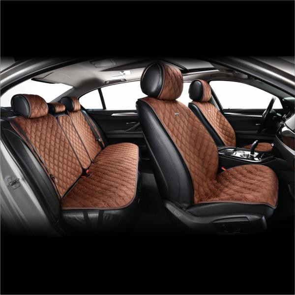 Купити Комплект преміум накидок для сидінь CarLife Turbo, coffee