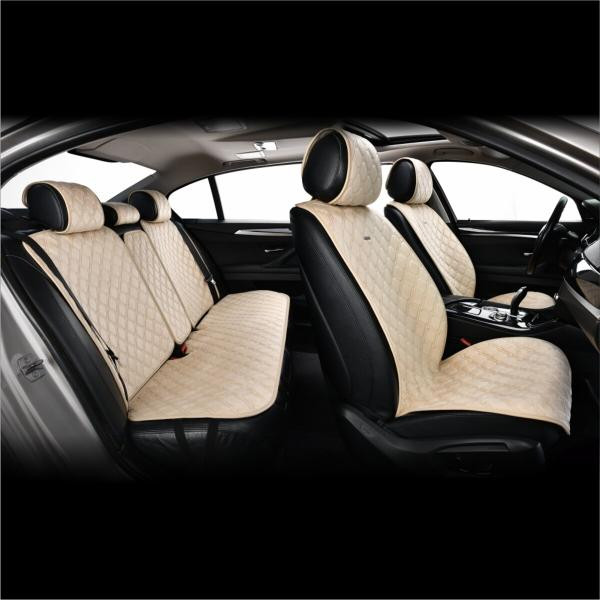 Купити Комплект преміум накидок для сидінь CarLife Turbo, biege